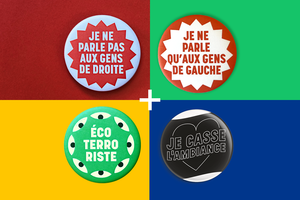 Lot de badges gauchisto écolo sectaires